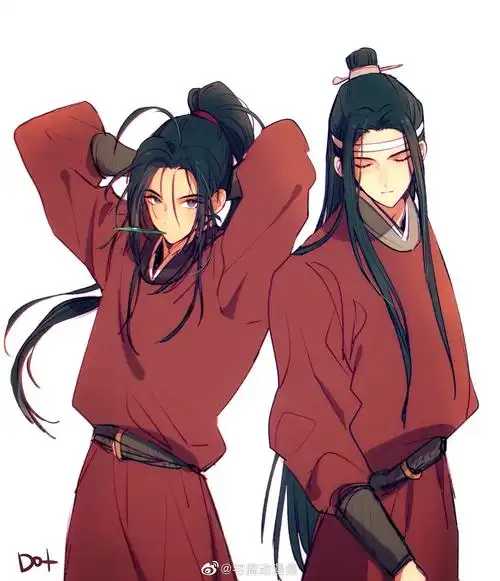 红衣少年忘羡,一个俊一个俏