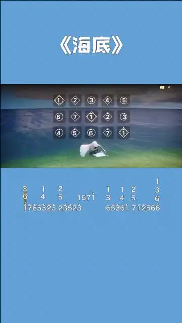 sky光遇琴谱海底教程来了喜欢吗