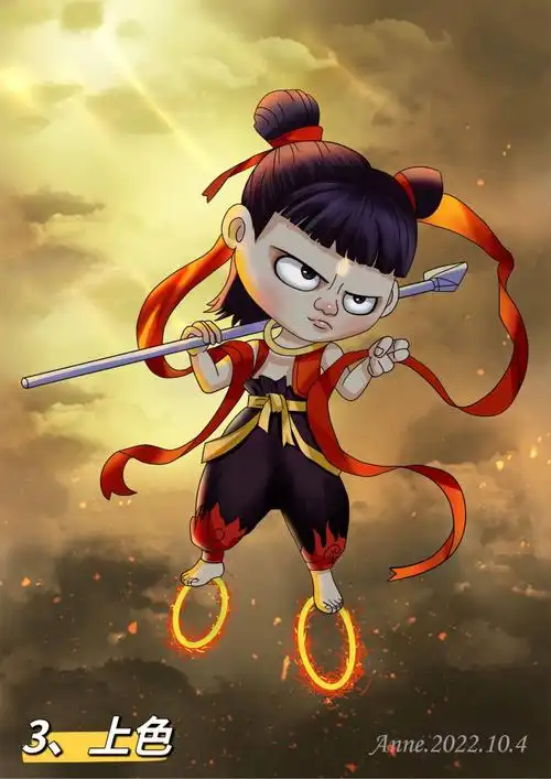 板绘  #哪吒  #动漫人物板绘