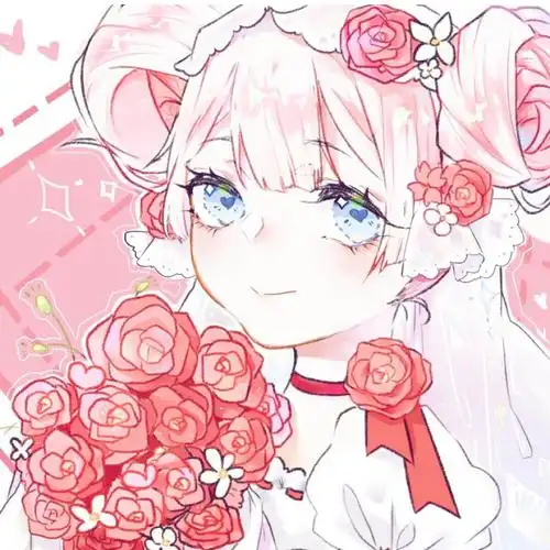 小乔 花嫁皮肤 唯美浪漫 粉发婚纱 玫瑰 二次元 女头 王者荣耀