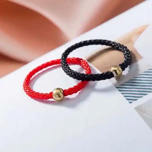 小金珠编绳戒指3