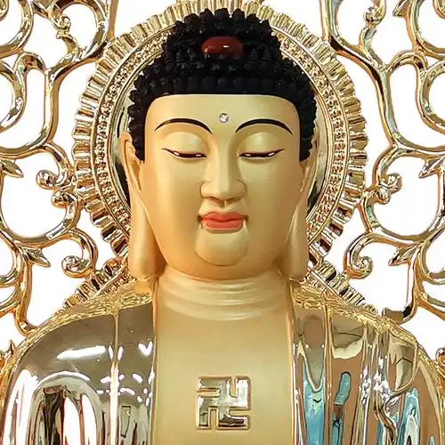 台湾厘米鎏金纯铜释迦三宝如来如来佛佛祖释迦牟尼摆件