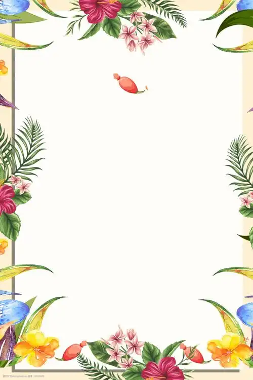 边框黄色简约风海报banner背景