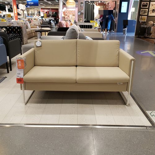 温馨ikea宜家瓦克双人沙发北欧简约现代布艺沙发布艺沙发