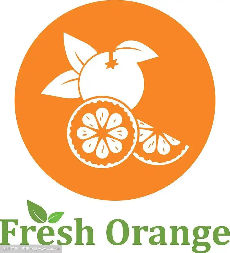 橙色水果图标标志