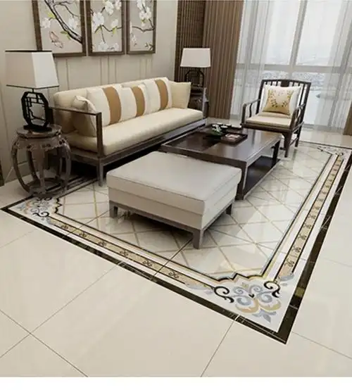 客厅拼花地板砖客厅地拼图玄关过道瓷砖800x800抛釉砖走廊地砖