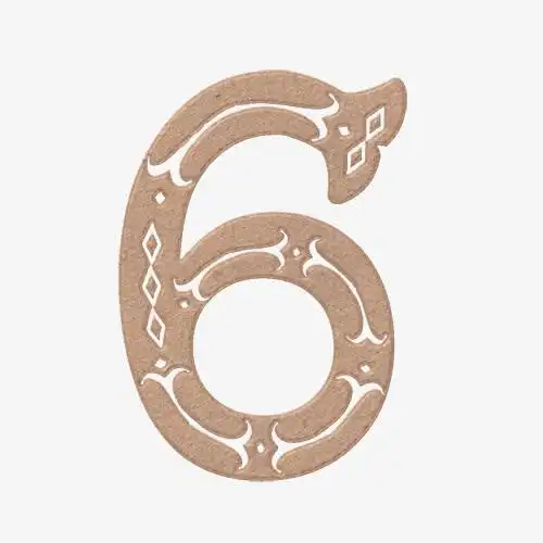 阿拉伯数字6微立体创意艺术