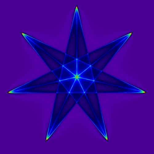 恶魔的指纹---49幅由算法生成的邪恶七芒星图像