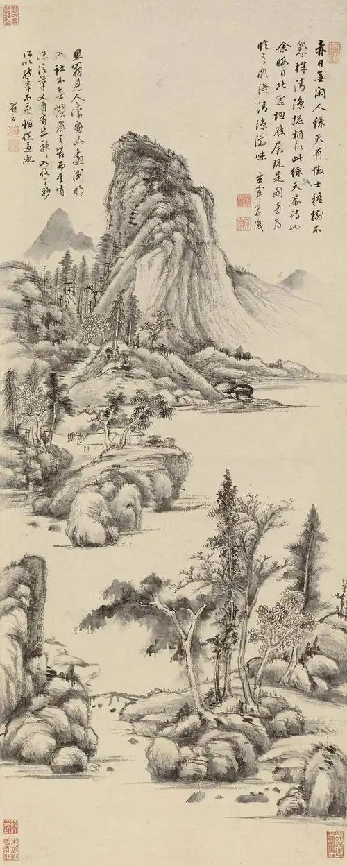 古代山水画中的静观思想是什么?