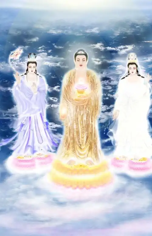 求超精美的西方三圣象和释迦牟尼佛本师象