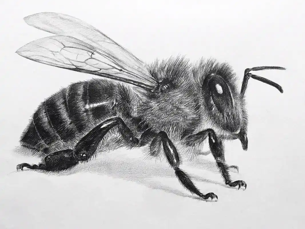 素描动物绘画蜜蜂 蜜蜂绘画 素描动物绘画