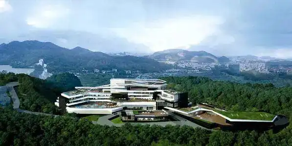 大堤东侧土名为"入山虎"的一片山丘上,东靠凯茵豪园和傲云峰别墅群