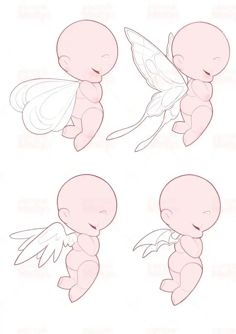 q版翅膀.抱图三连哟!#procreate绘画 #procr - 抖音