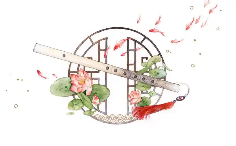 手绘古物笛子流苏古风