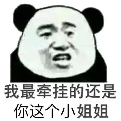 我最牵挂的还是你这个小姐姐熊猫头撩妹表情包撩妹小姐姐牵挂熊猫表情
