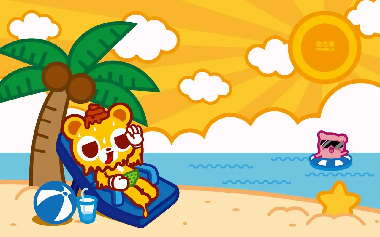 可爱卡通图片悠克熊高清电脑壁纸下载