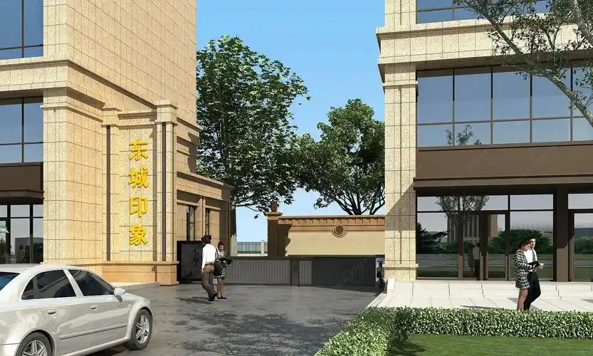 学哟网大门小区出入口模型由3d设计师▓  未济上传,为现代风格精模