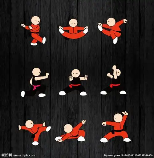 少林功夫卡通武术小子矢量设计图__动漫人物_动漫动画_设计图库_昵图
