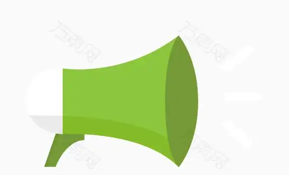 绿色喇叭png元素素材图片下载-万素网