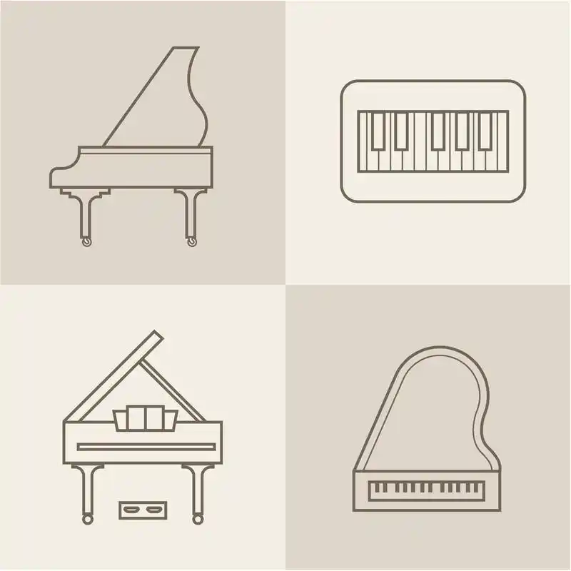 钢琴的图标,矢量钢琴图标