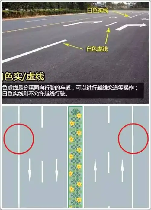 【1 白色实线】