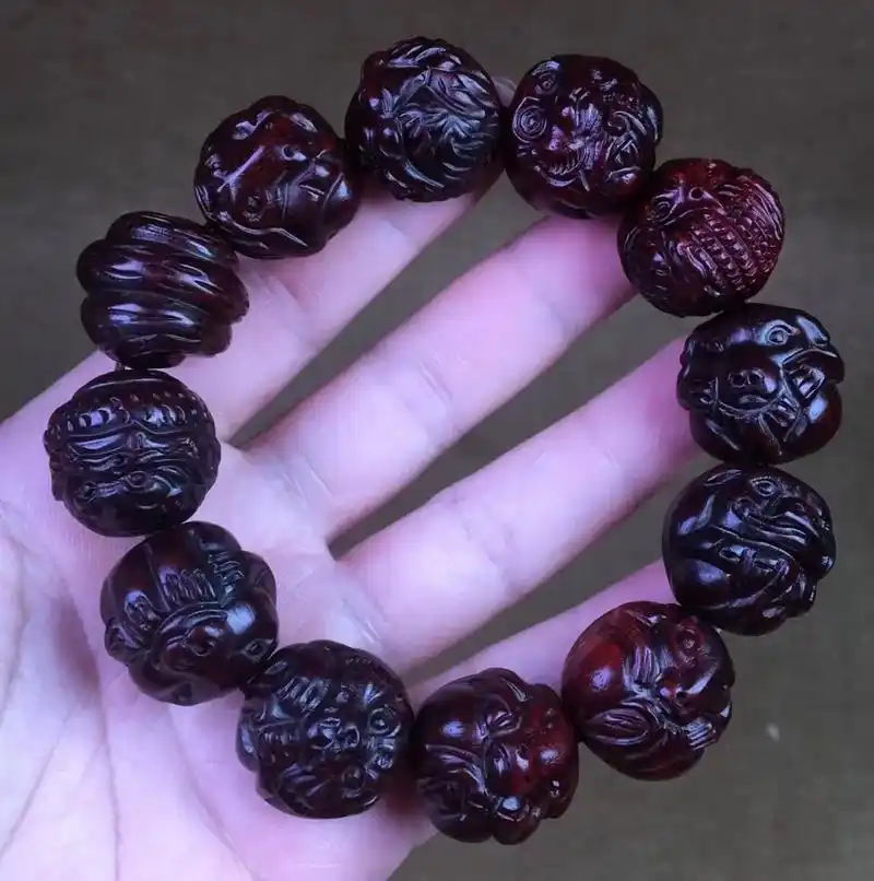 印度小叶紫檀2.0,12颗,《十二生肖》手串手持手链车挂,高 - 抖音