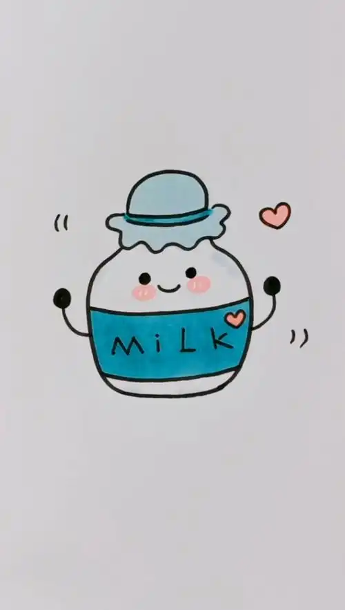 画瓶牛奶_牛奶_简笔画_画个简笔画_知识_艺术