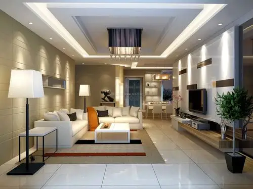 简约现代客厅装修效果图 75平米小户型装修效果图