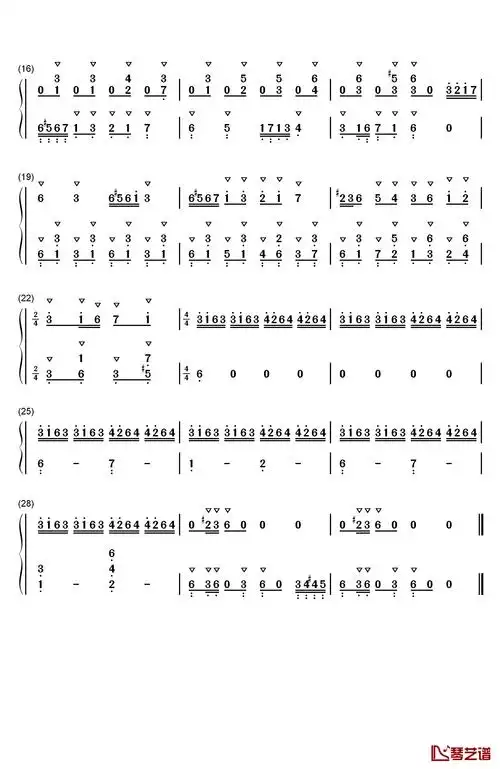 植物大战僵尸草地关卡背景音乐钢琴简谱-数字双手-laura shigihara2