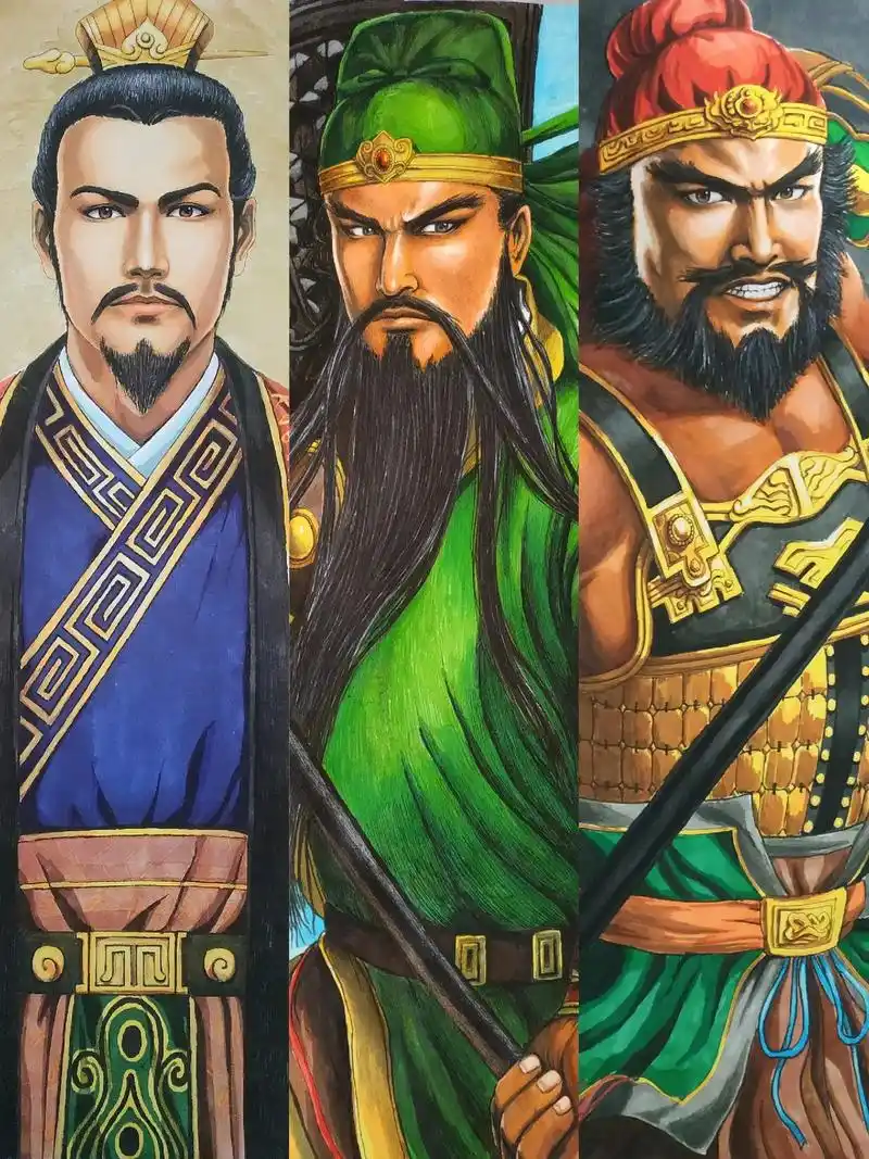 三国演义 刘备 关羽 张飞 手绘#三国演义  - 抖音