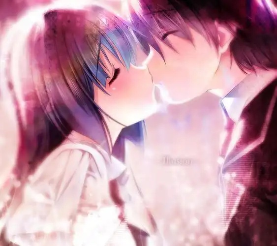 二次元动漫情侣亲吻