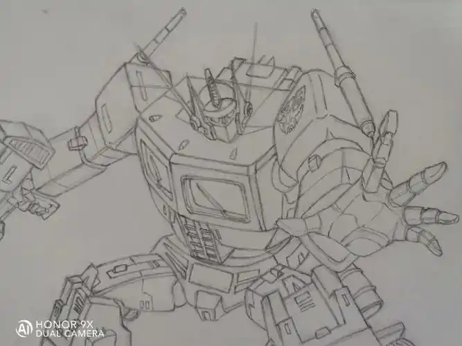 擎天柱  #变形金刚  #手绘  #变形金刚绘画
