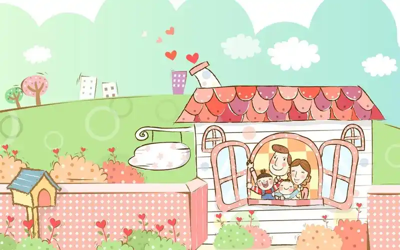 矢量幸福家庭壁纸12 - 1280x800