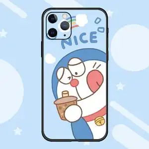 卡通蓝胖子手机壳华为适用苹果11小叮当机器猫iphone12可爱oppo