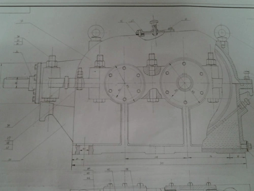 二级圆锥圆柱齿轮减速器装配图(悬挂式输送机装置设计 )