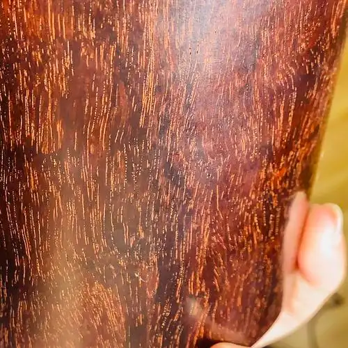 正宗印度小叶紫檀牛毛纹高密度油性笔筒红木摆件