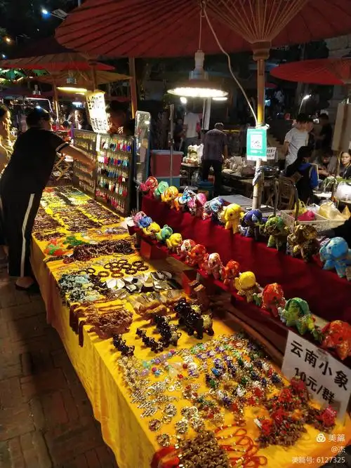 参观西双版纳景洪告庄西双景赶摆街夜市