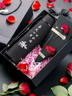 泽旭浩百货店淘宝水杯定制logo刻字可印图案智y能保温杯测温度显示