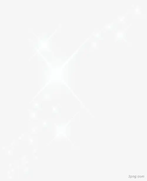 白色创意星光装饰png素材透明免抠图片-装饰效果