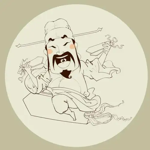 q版八仙半成品(线稿)