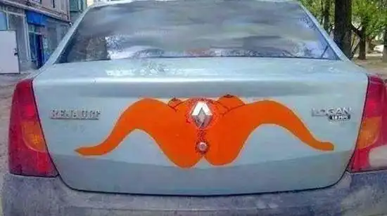 搞笑,但是我们一定要注意,现在交通法规定,不仅抓住篡改车标扣分罚钱