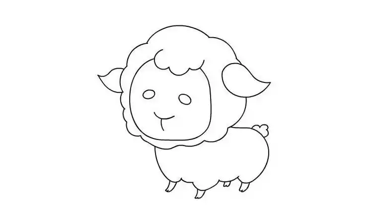 羊简笔画简笔画怎么画