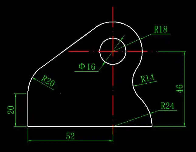 用cad基本命令绘制图形_直线_偏移_圆心