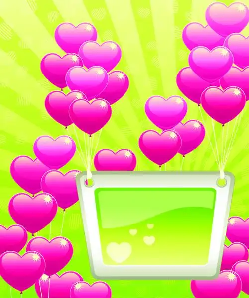 矢量的精美心形装饰卡片