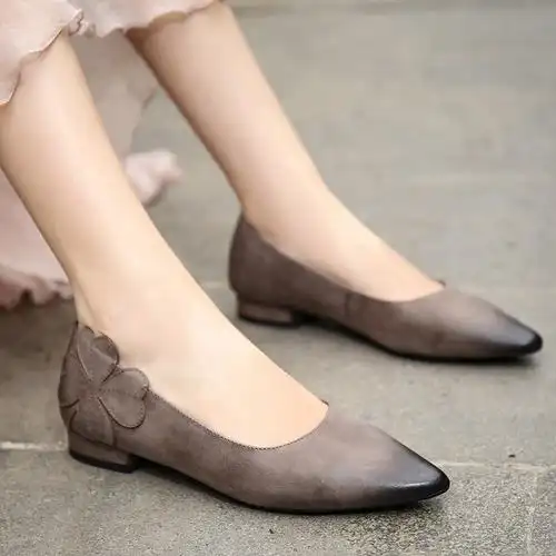 平底鞋2021秋款尖头真皮-特价促销-优惠券领取-价格|多少钱|什么牌子