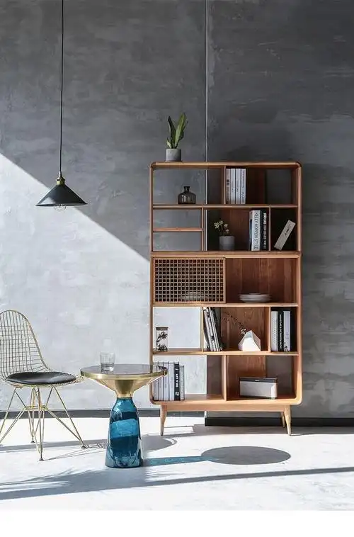 致家家居/格纳书柜/北欧家具实木书柜简约现代收纳柜上下组合书架-t