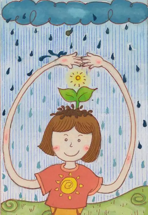 心理绘画主题简笔画彩色