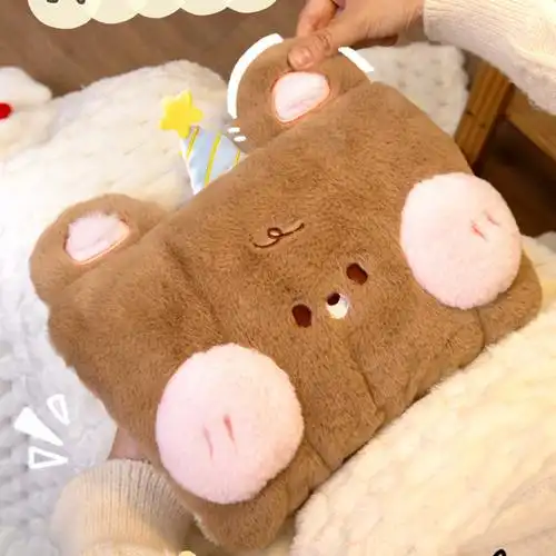 可爱小熊热水袋充电款暖水袋加厚被窝防爆暖手插电式暖宝宝电暖宝