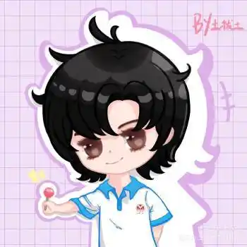 q版贺朝_procreate贺朝伪装学渣q版绘画作品