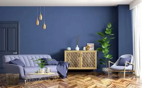 蓝色餐具垫图片